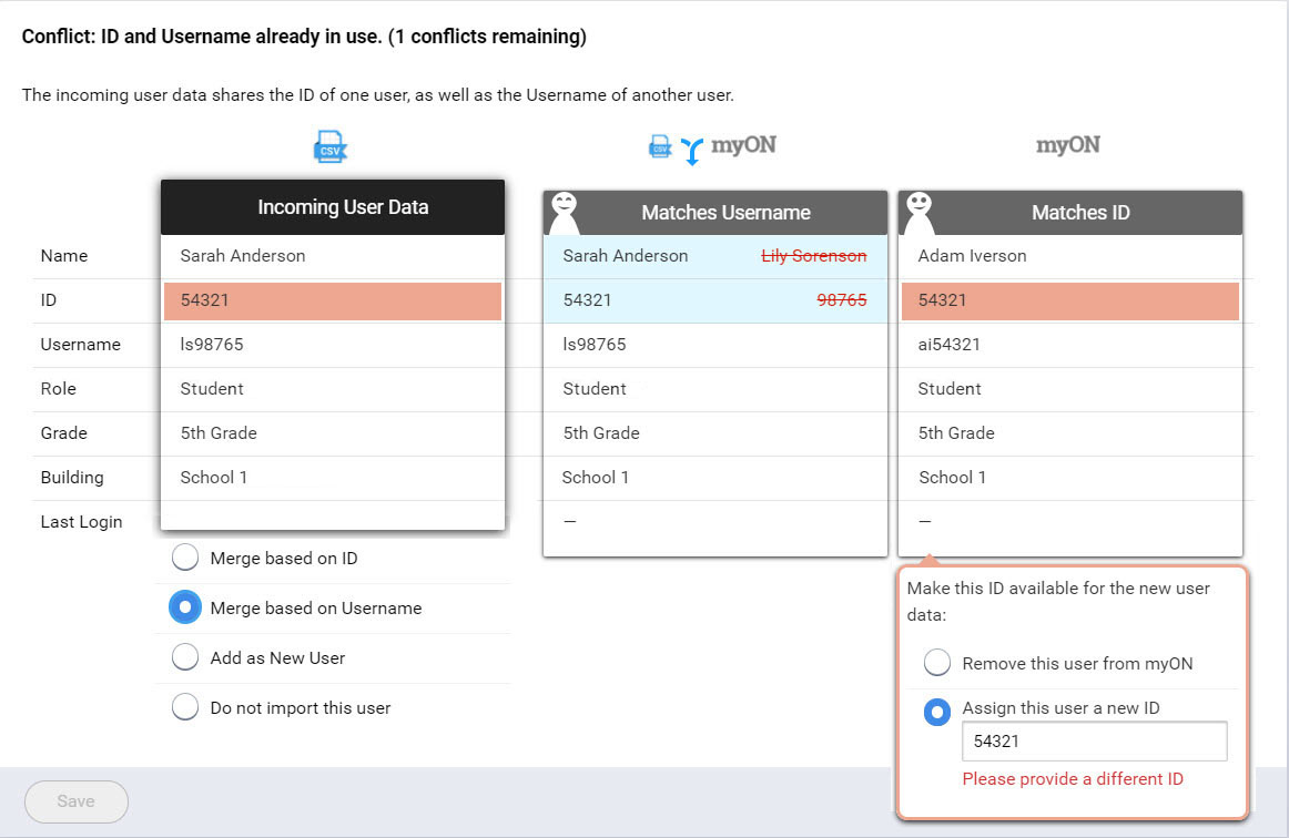 example of a triangle conflict and resolution options