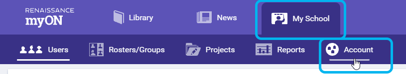 select My School then Account