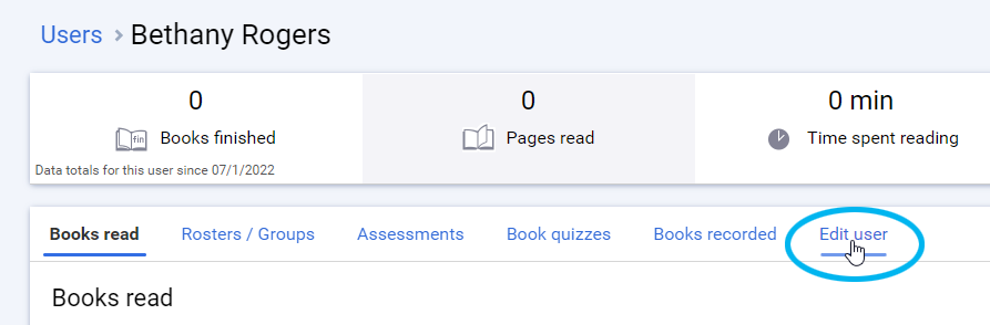 for students, select the pencil icon