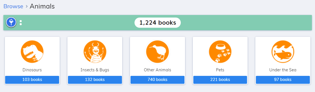 book subcategories