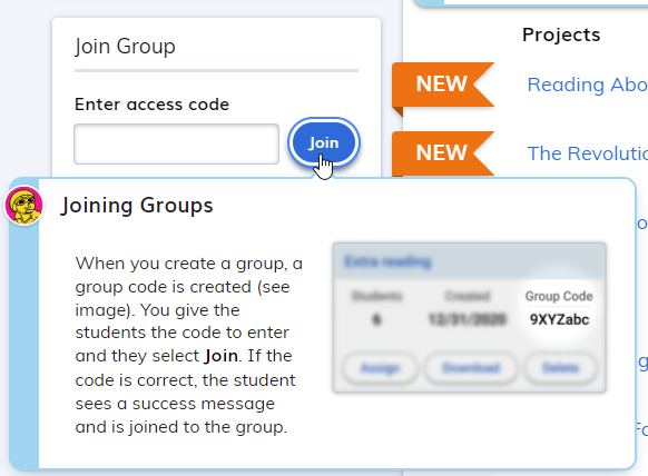 Demo Mode Join Groups message