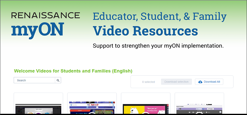 myON video resources