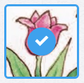 selected avatar with a check mark