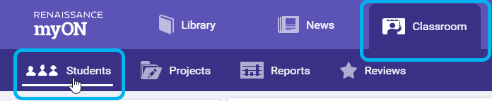 select Classroom, then Students