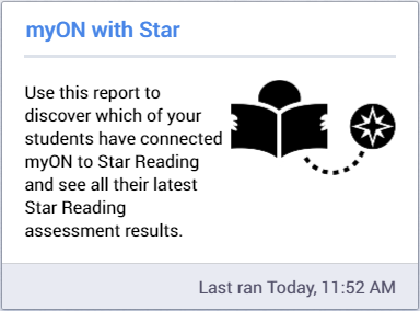 the myON with Star report tile