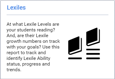 Lexiles Report option