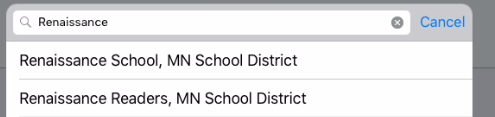 example of a school list