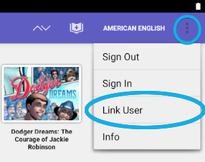 select the menu at the top of the screen and select Link User