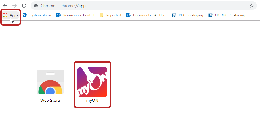 Apps, myON