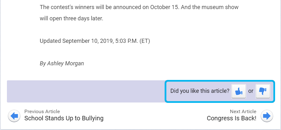 select an article rating under the article