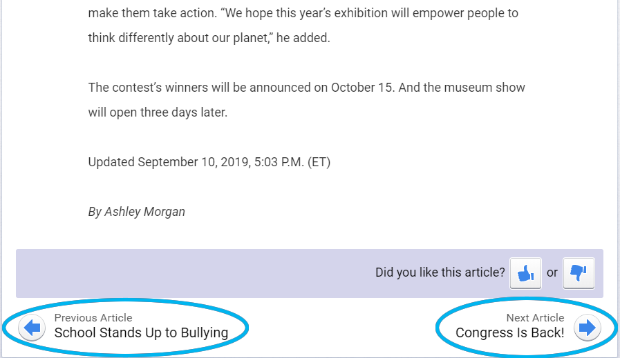 navigation arrows go to other articles