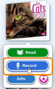 select a book cover, then Record