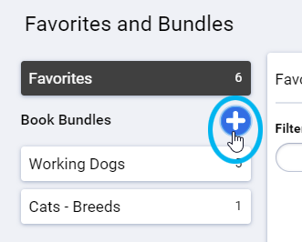 select the plus sign to add a bundle