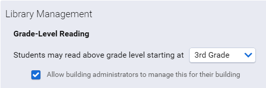 grade-level reading setting