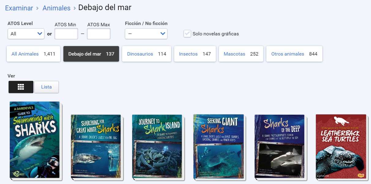 categorías y subcategorías
