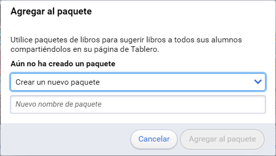 Agregar al paquete