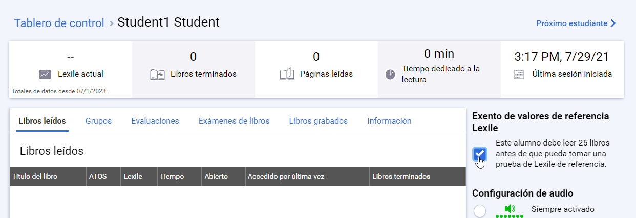 Exento de valores de referencia