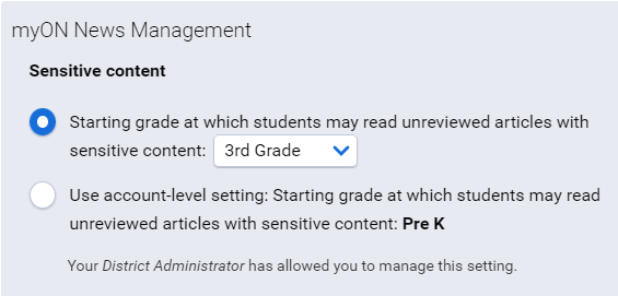 the Sensitive Content settings