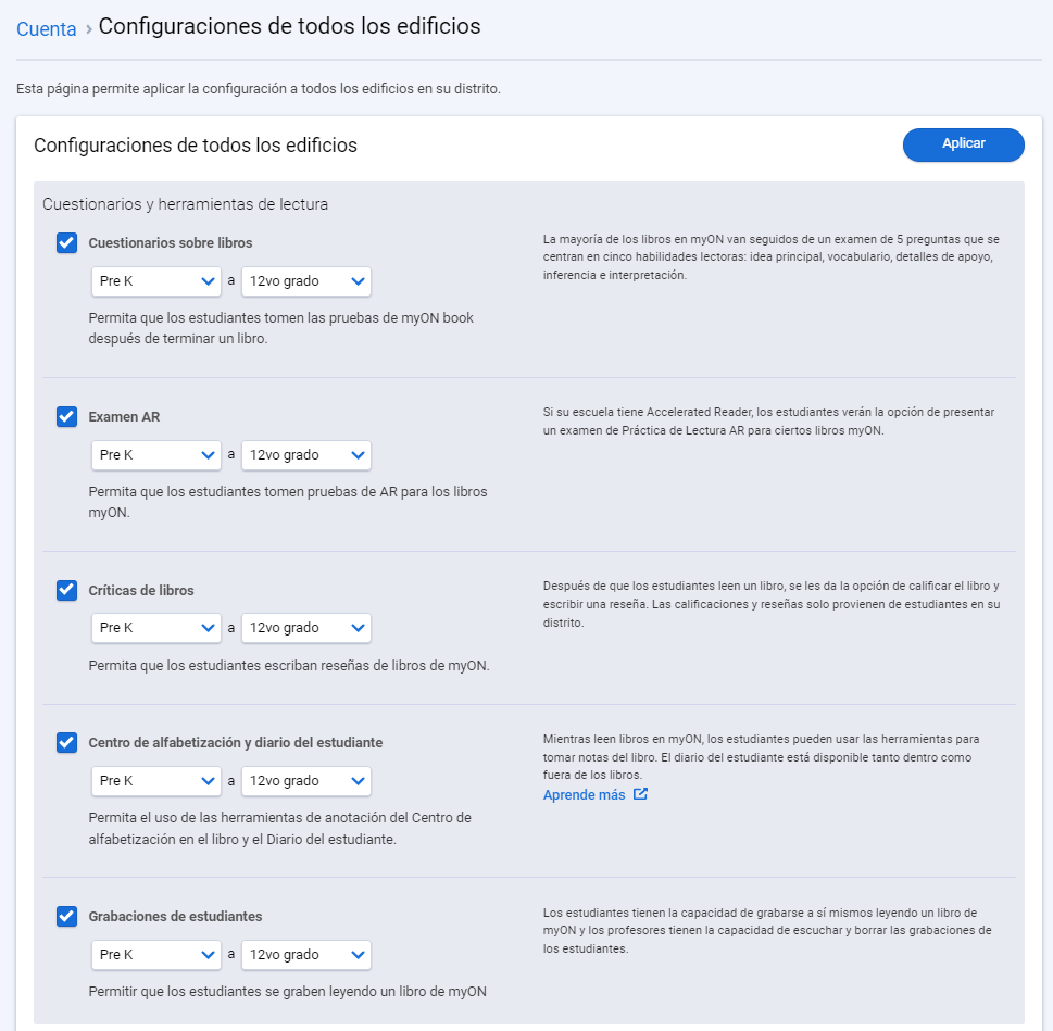configuraciones
