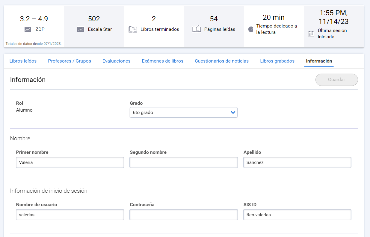 la información