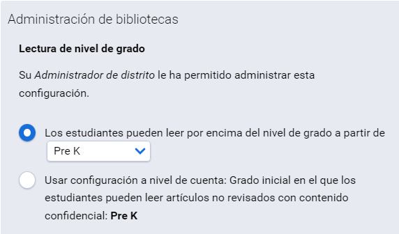 lectura de nivel de grado