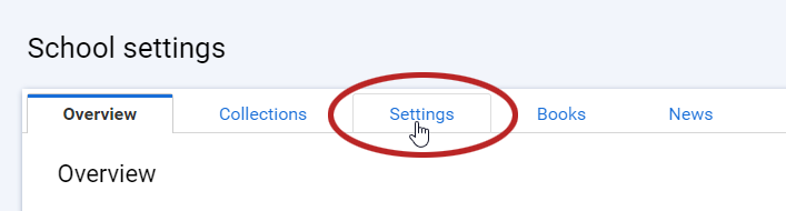 the Settings tab