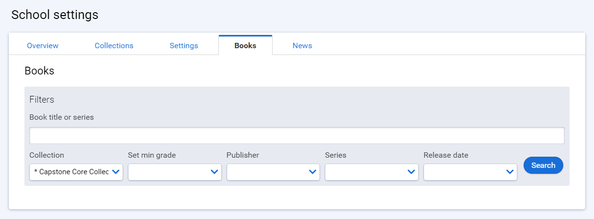 the filter options