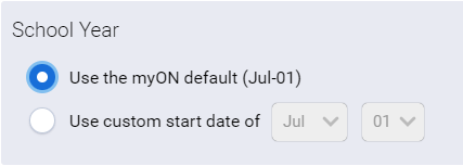 the school year start date options