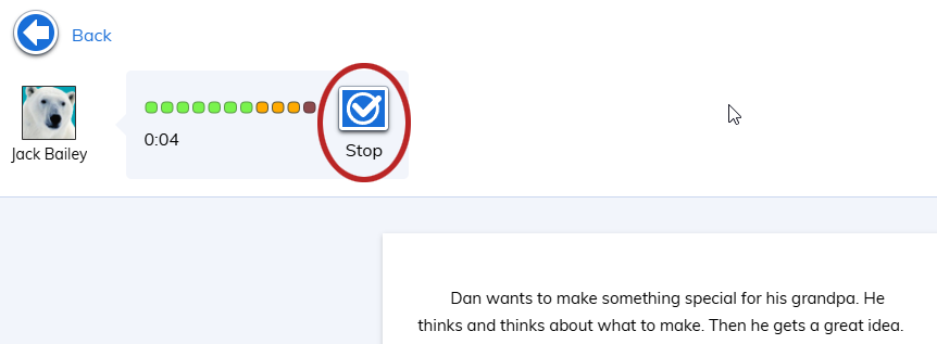 the Stop button