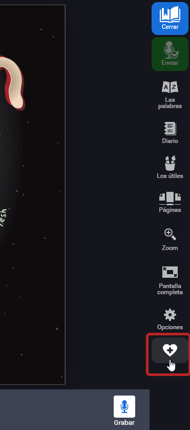 El icono de favoritos en un libro abierto